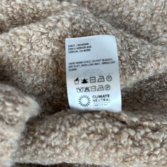 Reformation Alpaca Linen Blend Ambrose Bouclé Sweater in Ginger Medium - Picture 9 of 9